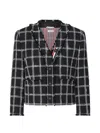 Thom Browne Patterned Blazer In Black