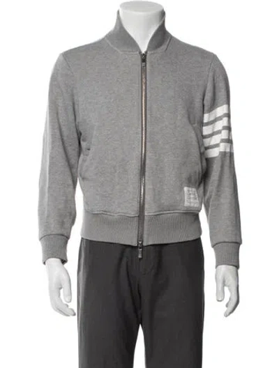 Pre-owned Thom Browne Patterned Collar Sweatshirt In Multi