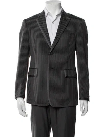 Pre-owned Thom Browne Patterned Grosgrain Trim Sport Coat In Gray