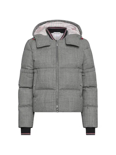 Thom Browne Patterned Hooded Jacket In Brown