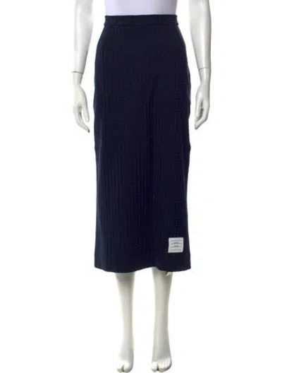 Pre-owned Thom Browne Patterned Midi Length Skirt W/ Tags In Grey