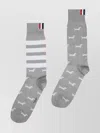 Thom Browne Printed-motif Socks