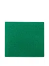 Thom Browne Pebble-grain Bifold Wallet In Green
