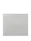 Thom Browne Pebble-grain Bifold Wallet In Gray