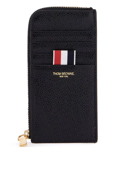 THOM BROWNE PEBBLE GRAIN LEATHER CARDHOLDER