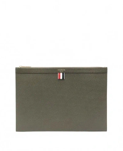 Thom Browne Pebble Grain Medium Document Holder In Gold