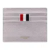 Thom Browne Pebble Grain Note Compartment Card Holder Men In Neutral