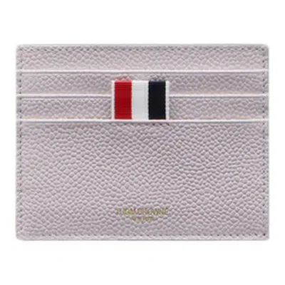 Thom Browne Pebble Grain Note Compartment Card Holder Men In Neutral