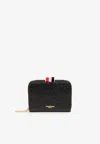 Thom Browne Portafoglio Slim Con Zip Circonferenziale Nero In Black