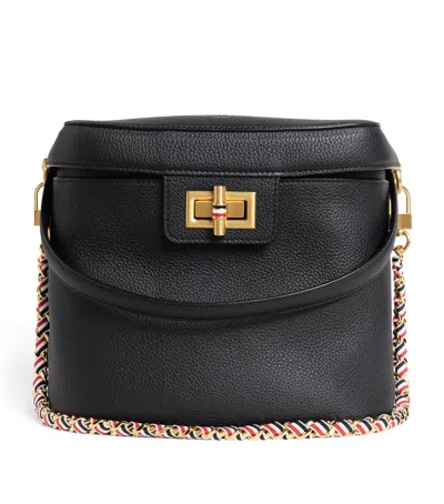 Thom Browne Pebble Leather Box Bag In Black
