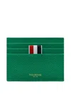 Thom Browne Pebble-leather Cardholder In Green