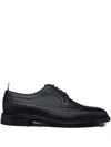 Thom Browne Pebble-leather Oxford Shoes In Black