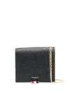 Thom Browne Pebbled Bi-fold Wallet In Black