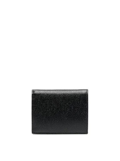 Thom Browne Pebbled Billfold Wallet In Black