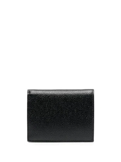 Thom Browne Pebbled Billfold Wallet In Black