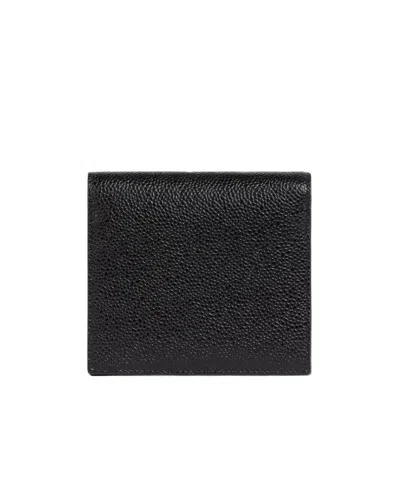Thom Browne Pebbled Crossbody Cardholder In Black