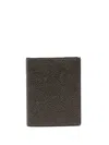 Thom Browne Pebbled Folded Wallet In Brown