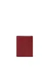 Thom Browne Pebbled Leather Card Holder In Burdeos