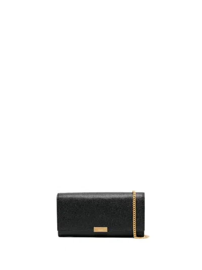 Thom Browne Clutch Aus Strukturiertem Leder In Schwarz