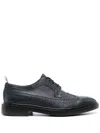 Thom Browne Pebbled Leather Longwing Brogues In Blue