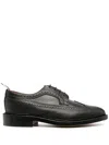Thom Browne Pebbled Longwing Brogues In 001 Black