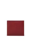 Thom Browne Pebbled-texture Leather Card Holder In Red