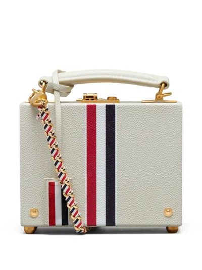 Thom Browne Pebble-grain Mini Bag In Neutral