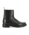 Thom Browne Penny Loafer Ankle Boots In Black