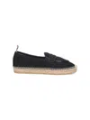 Thom Browne Espadrille Penny Varsity In Black  