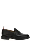 Thom Browne Black Slip-on Loafers With Loop Detail