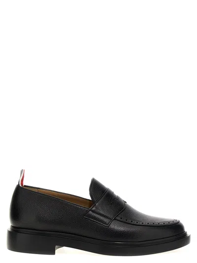 Thom Browne Penny Loafers In Black