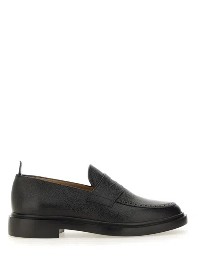 Thom Browne Penny Bar Loafers In Black