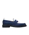 Thom Browne Leather-trimmed Tweed Loafers In Black