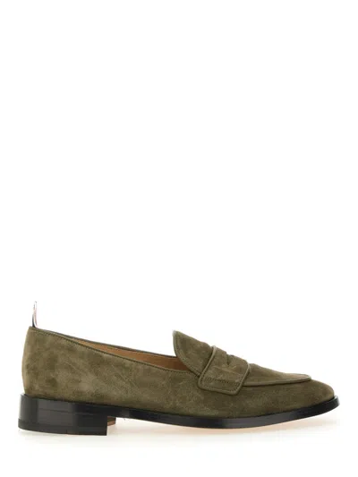 Thom Browne Penny Varsity Loafer In Green