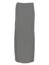 Thom Browne Pied De Poule Long Skirt In Gray