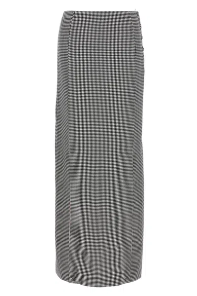 THOM BROWNE THOM BROWNE PIED DE POULE LONG SKIRT