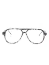 Thom Browne Pilot-frame Glasses In 灰色