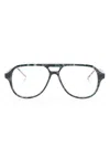 Thom Browne Pilot-frame Glasses In 蓝色