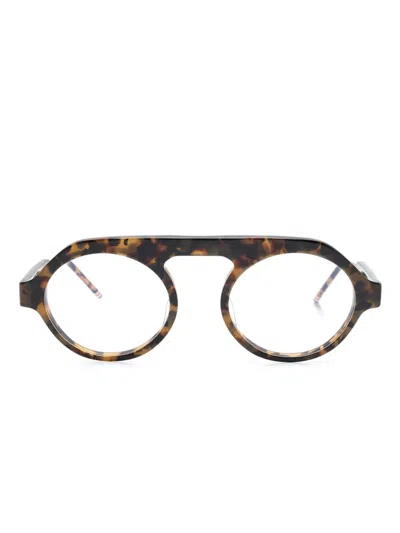 Thom Browne Klassische Pilotenbrille In Brown