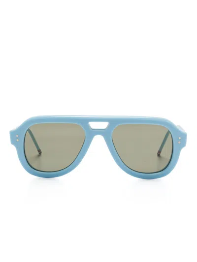 Thom Browne Pilot-frame Sunglasses In 蓝色