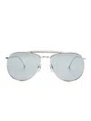 Thom Browne Pilot-frame Sunglasses In 银色