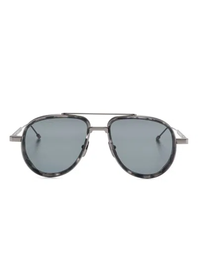 Thom Browne Pilot-frame Sunglasses In 灰色