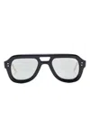 Thom Browne Pilot-frame Sunglasses In Black