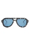 Thom Browne Pilot-frame Sunglasses In Grau