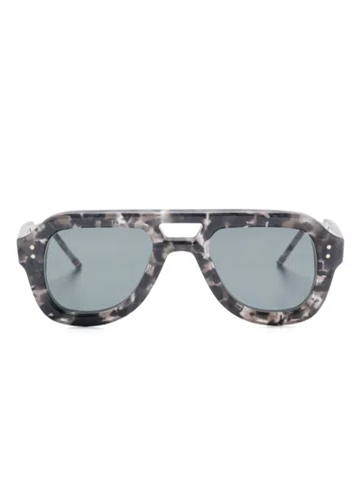 Thom Browne Pilot-frame Sunglasses In Grey