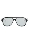 Thom Browne Pilot-frame Sunglasses In Schwarz