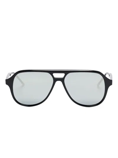Thom Browne Pilot-frame Sunglasses In Black