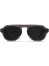 Thom Browne Pilot-frame Tinted Sunglasses In Grey