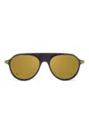 Thom Browne Pilot Gold-detail Sunglasses In Green