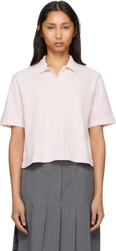 Thom Browne Pink Overdyed 4-bar Jersey Polo